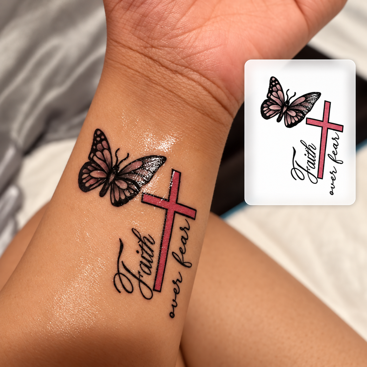 Daisy Stem Temporary Tattoo