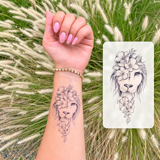 Wrist Floral Sprig Temporary Tattoo