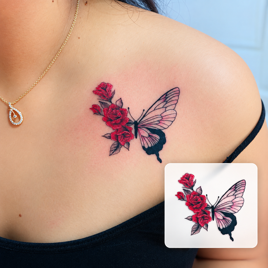 Portrait Arm Temporary Tattoo