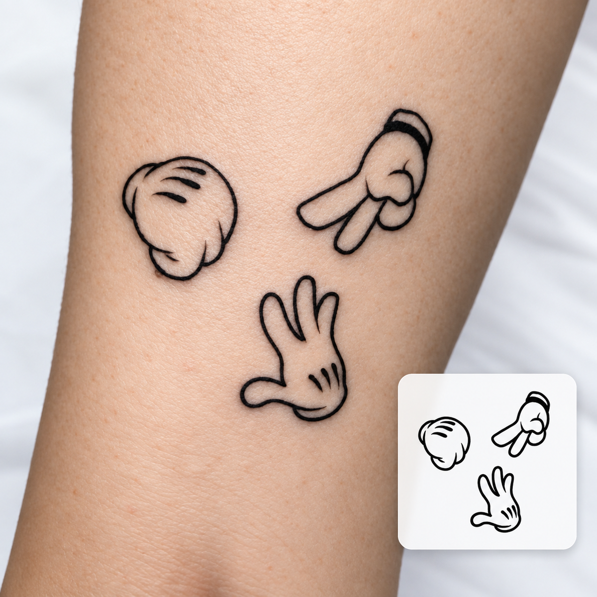 Rock Paper Scissors Temporary Tattoo