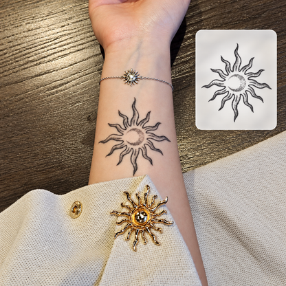 Sunflower Bracelet Temporary Tattoo