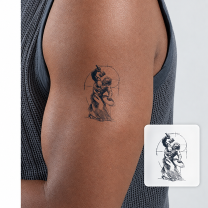 Gothic Figure Temporary Tattoo