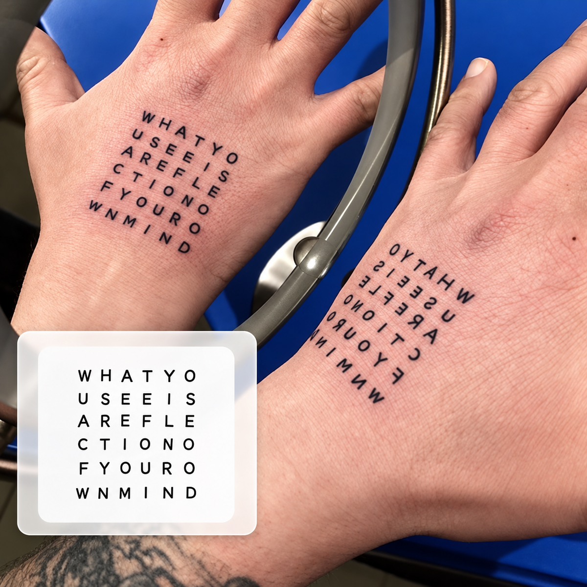 Hand Lettering Temporary Tattoo