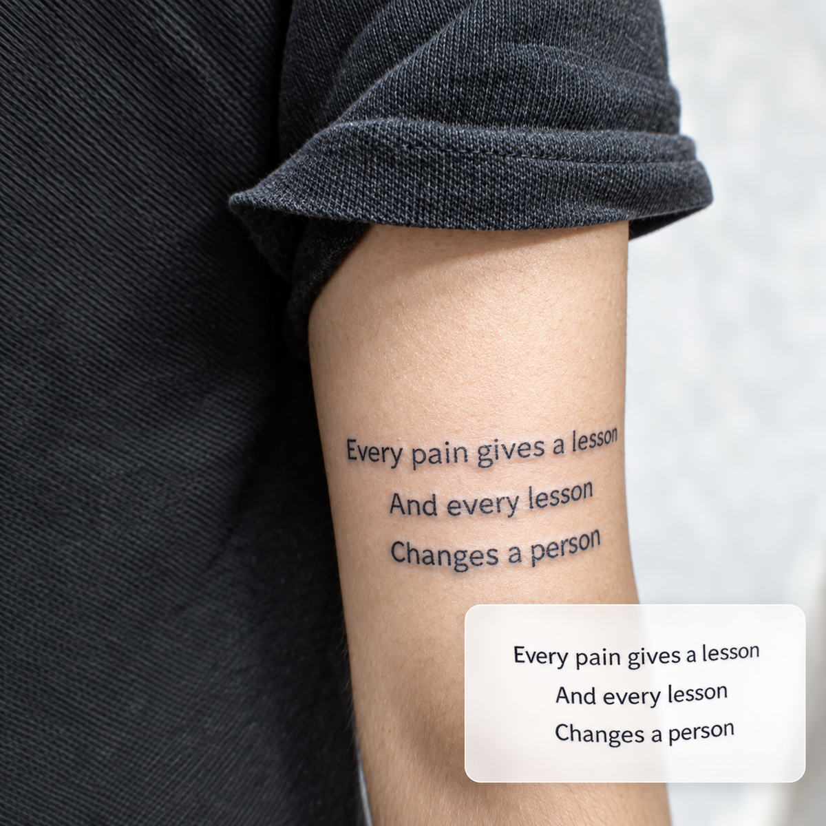 Minimal Text Tattoo | Superink Lab