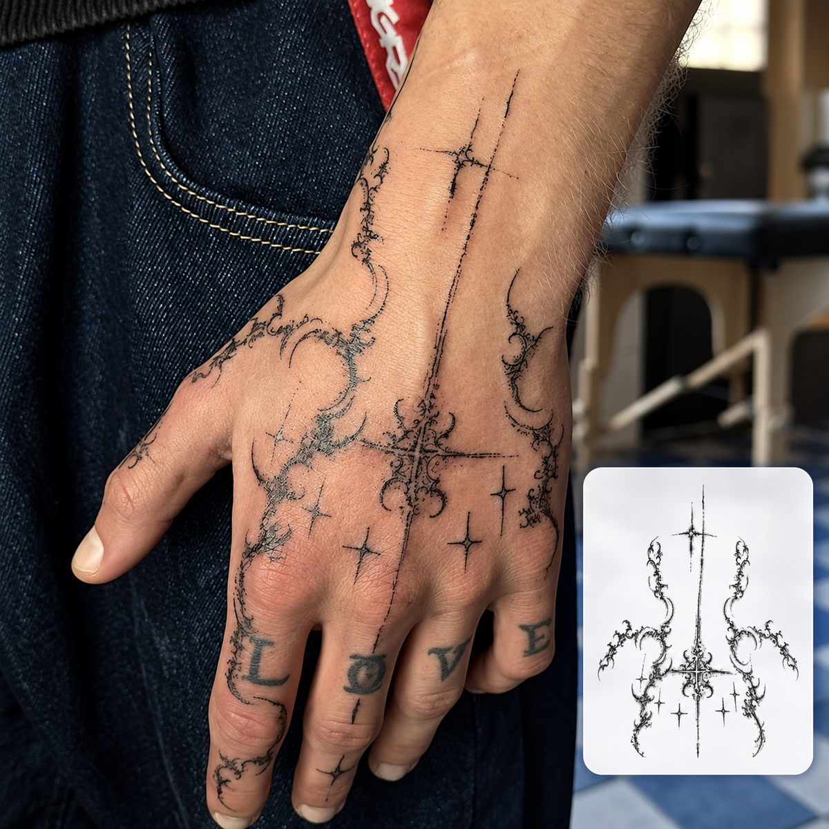 Vine Hand Tattoo Temporary Tattoo | Superink Lab