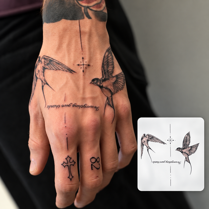 Tiny Skeletons Temporary Tattoo