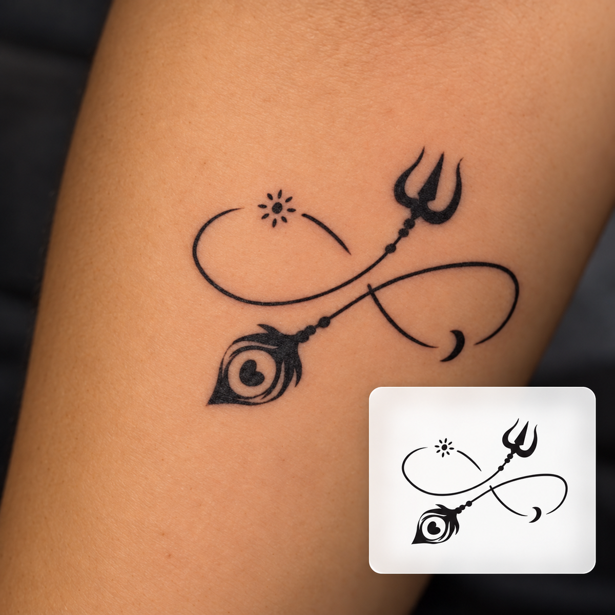 Celestial Symbol Temporary Tattoo