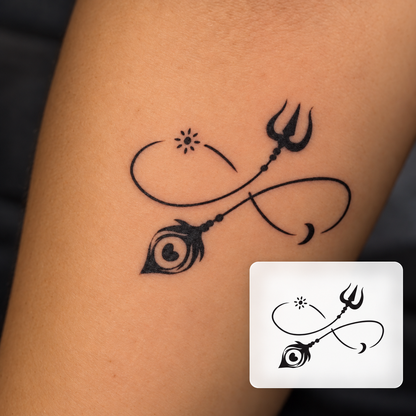 Celestial Symbol Temporary Tattoo