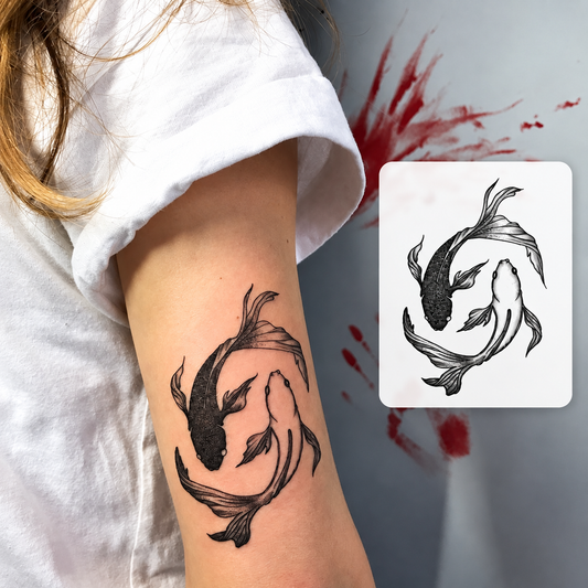 Dragon Spiral Temporary Tattoo