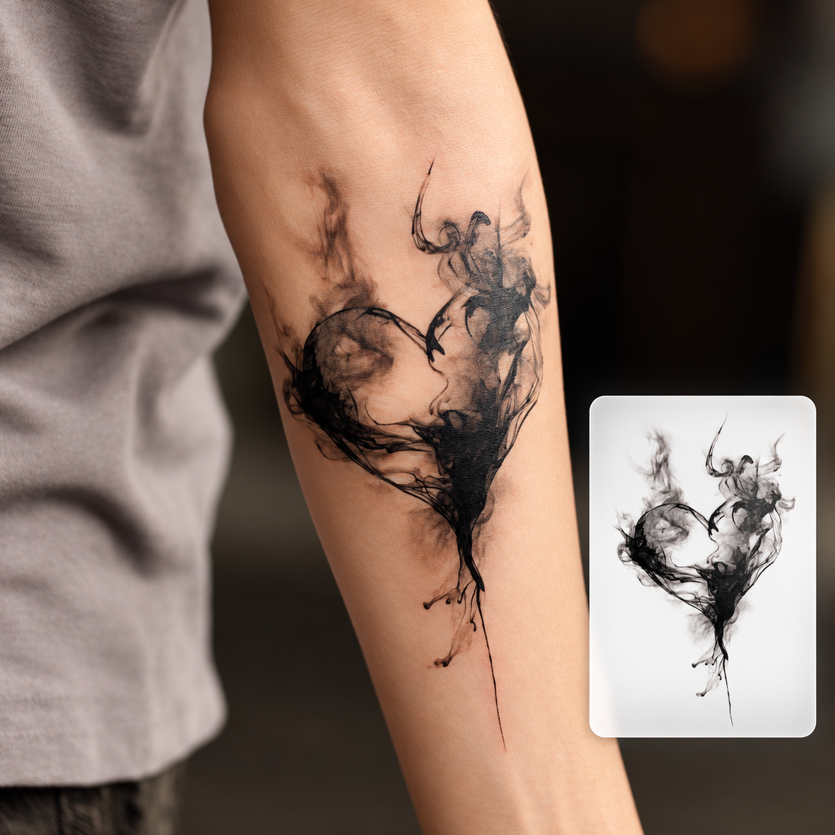 Dark Skull Tattoo Temporary Tattoo