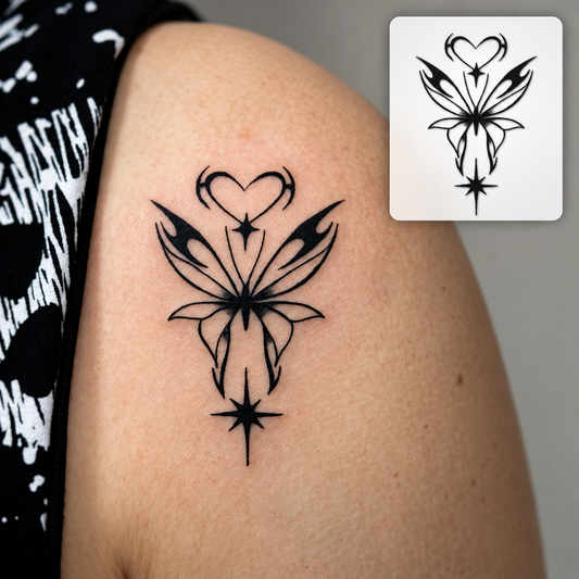 Lotus Sun Temporary Tattoo