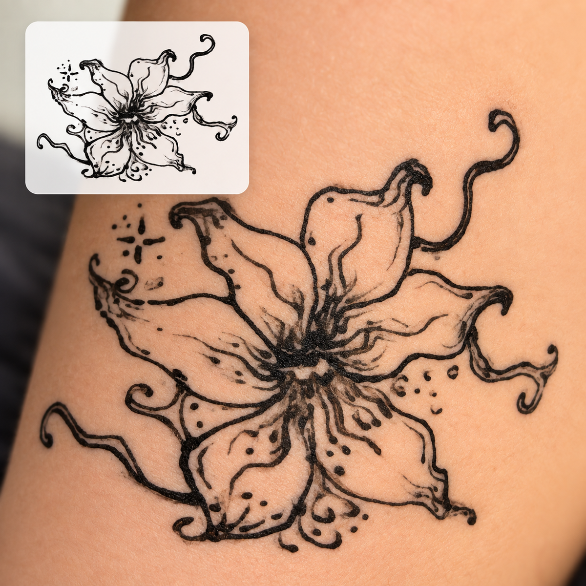 Short Quote Temporary Tattoo – Minimal Script Design