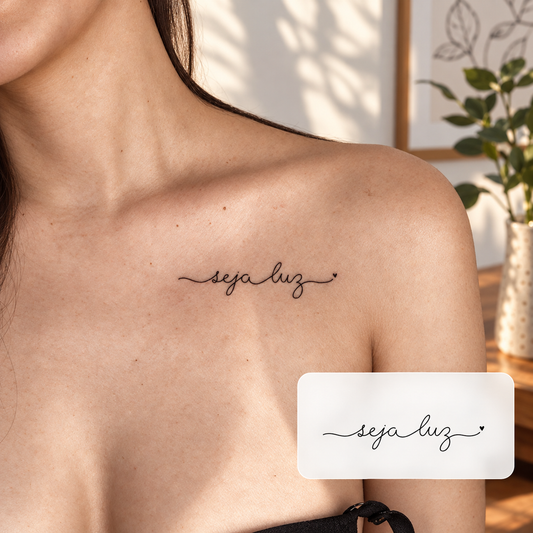 Botanical Script Temporary Tattoo