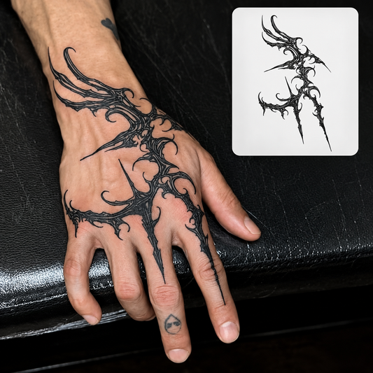 Skull Hand Tattoo Temporary Tattoo