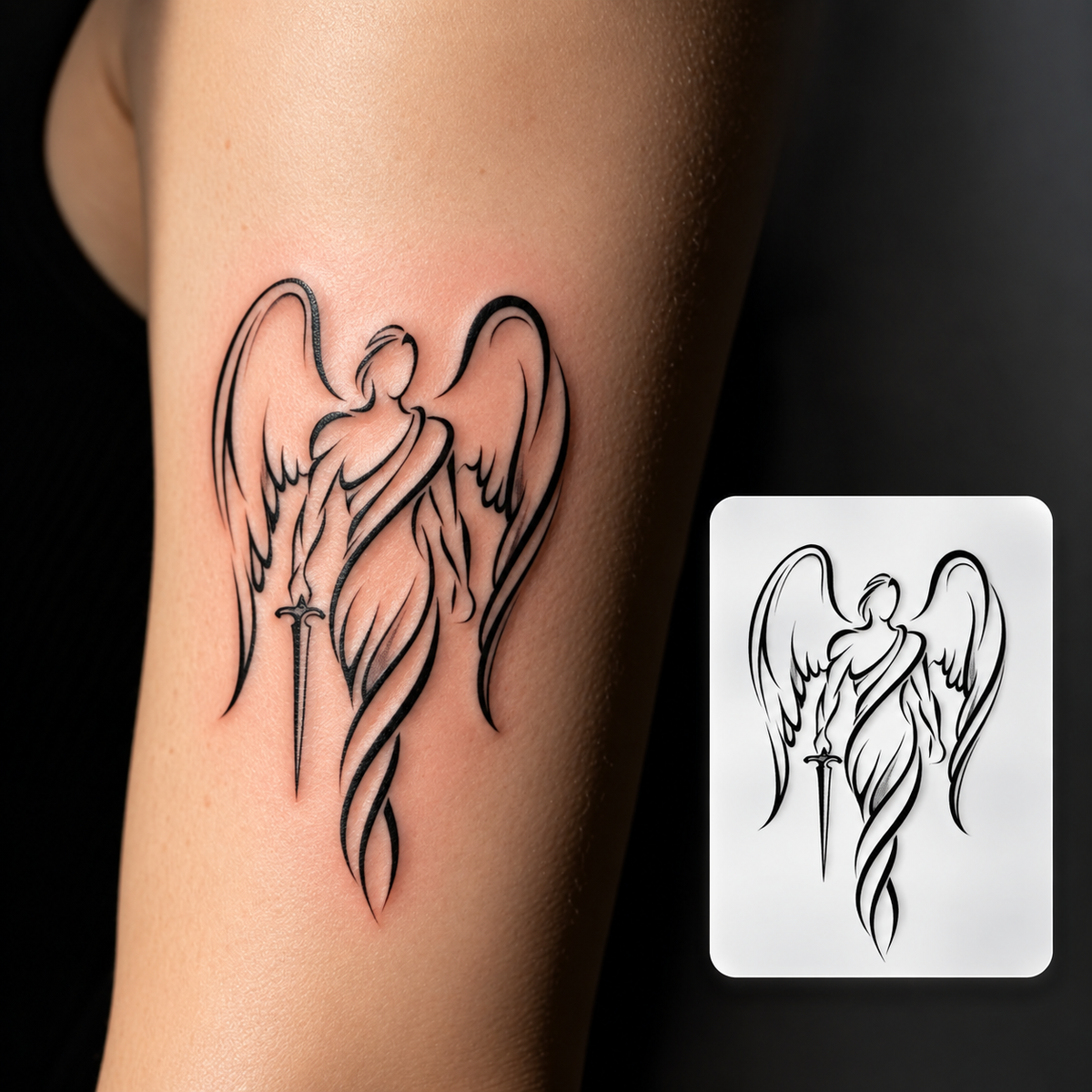 Angel Temporary Tattoo – 5 Sheet Set