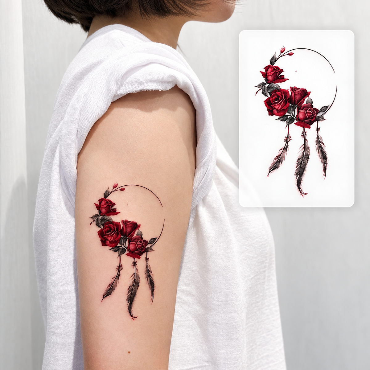 Leafy Branch Temporary Tattoo