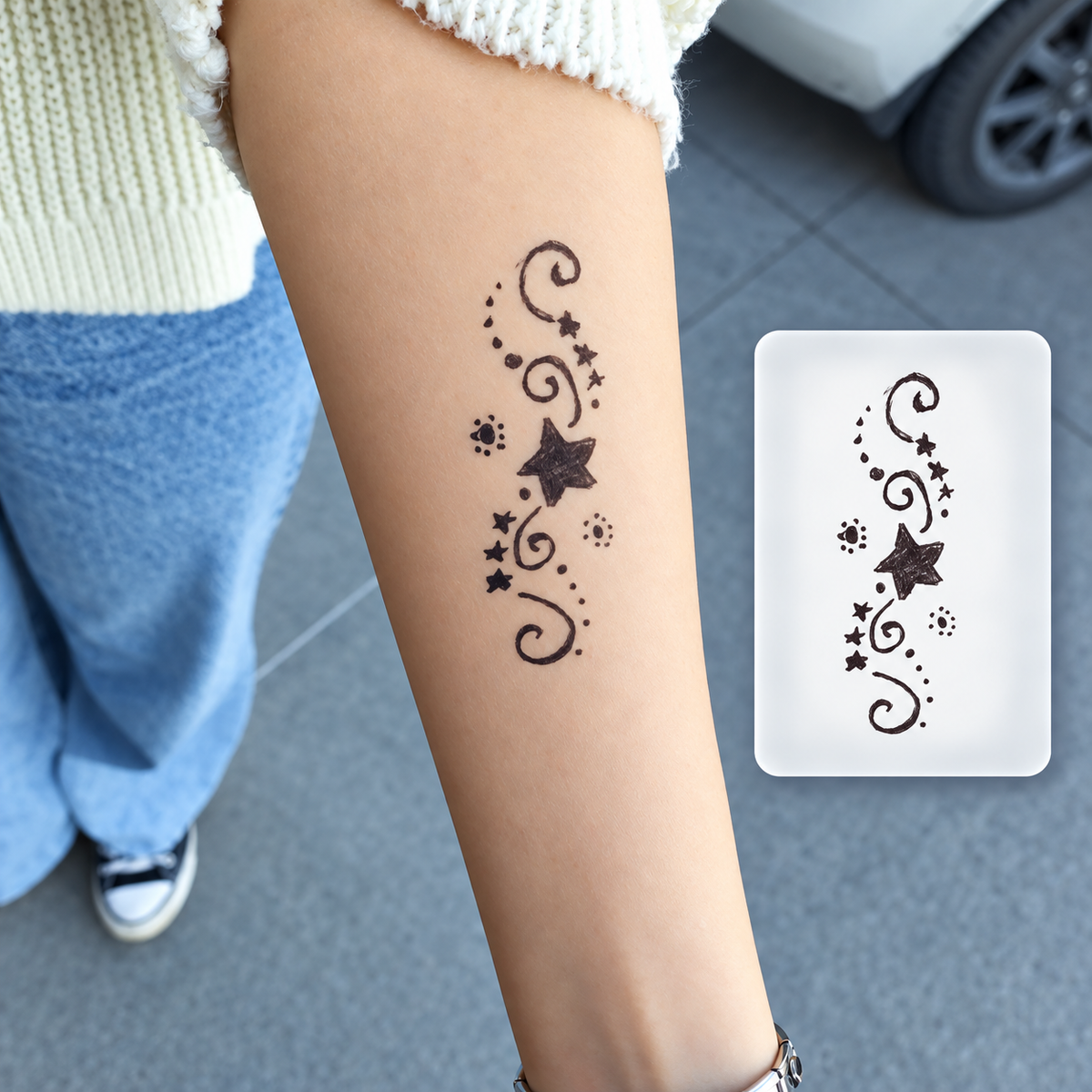Celestial Vine Temporary Tattoo
