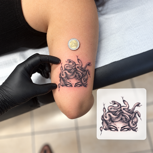Pink Floral Wrist Temporary Tattoo