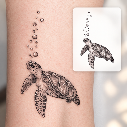 Sea Turtle Temporary Tattoo | Superink Lab