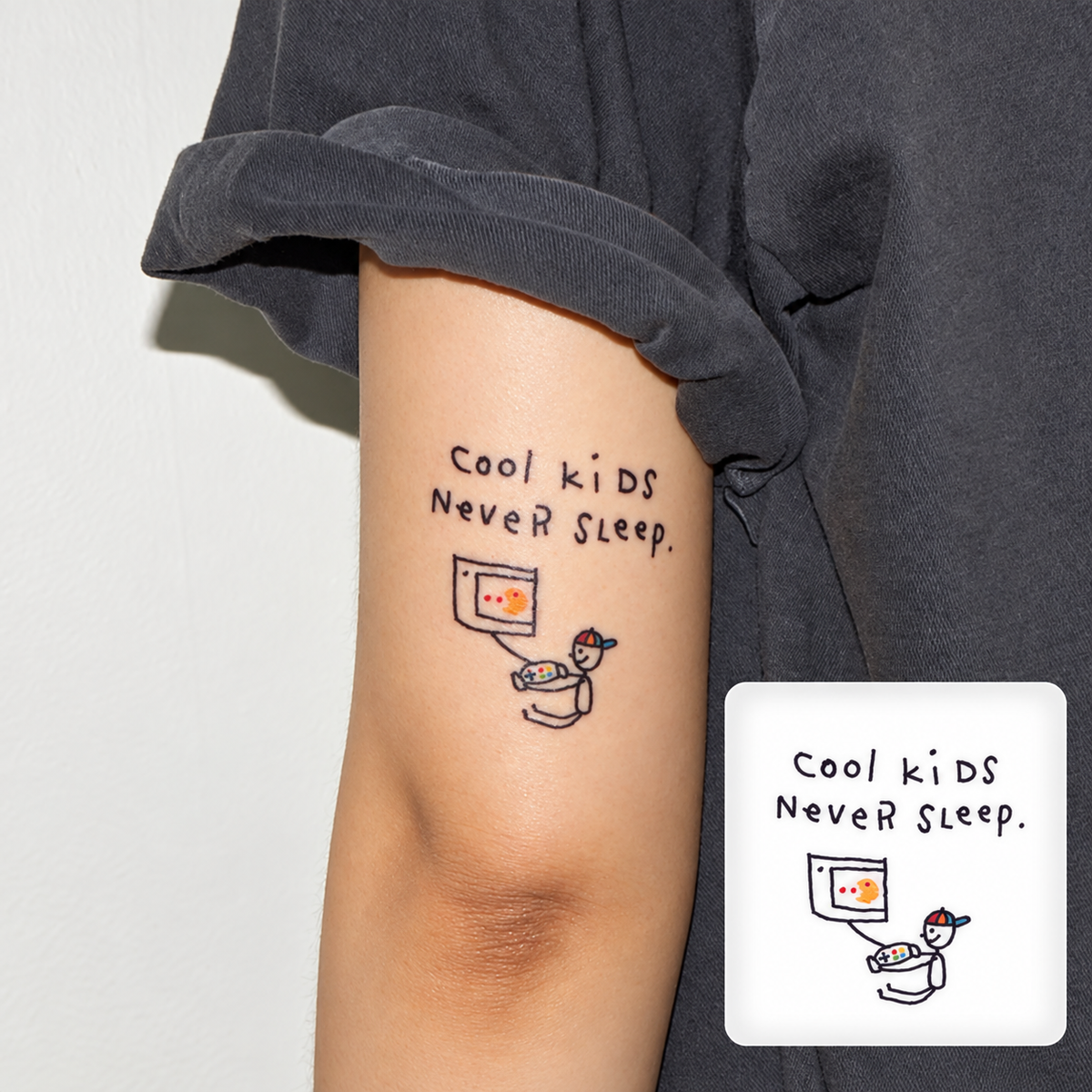 Forearm Script 2 Temporary Tattoo