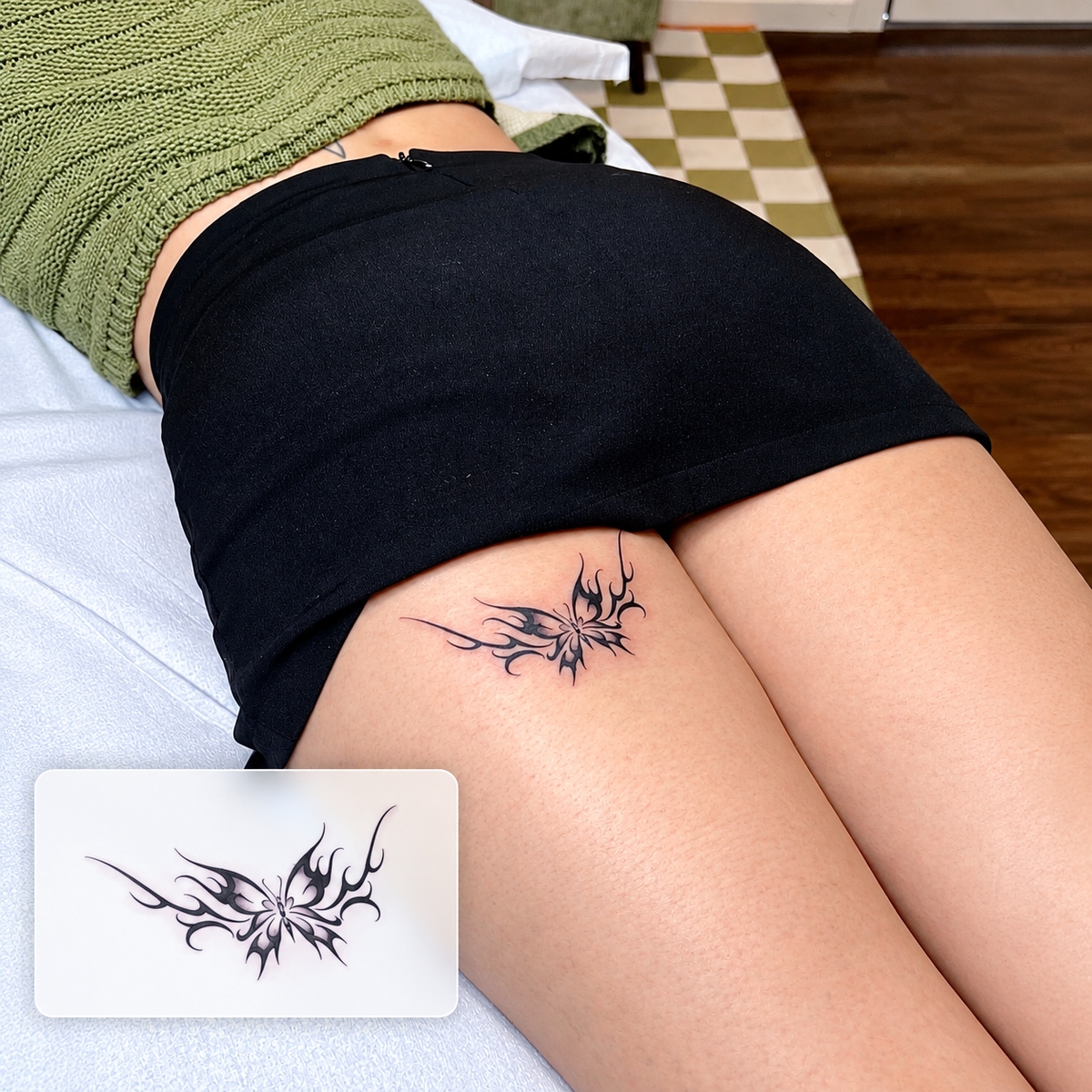 Rose Flower Temporary Tattoo