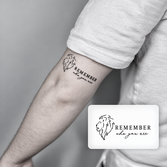 Text Arm Temporary Tattoo Design