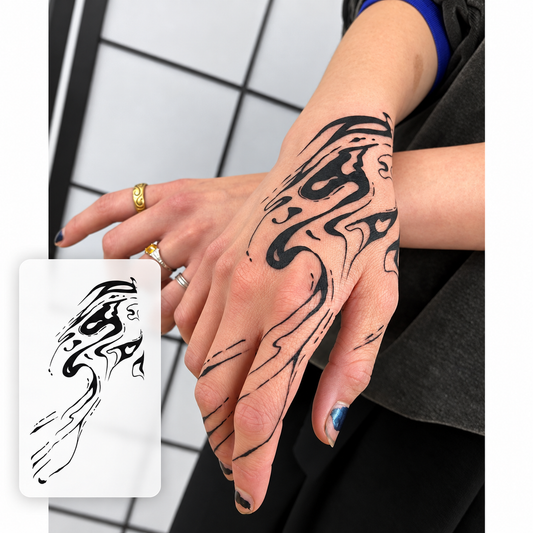 Flame Hand Temporary Tattoo