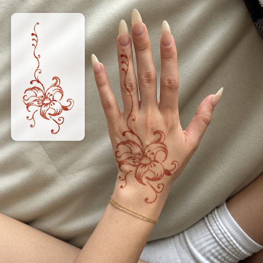Fine Line Hand Branch Temporary Tattoo