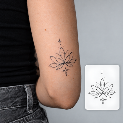Lotus Blossom Temporary Tattoo