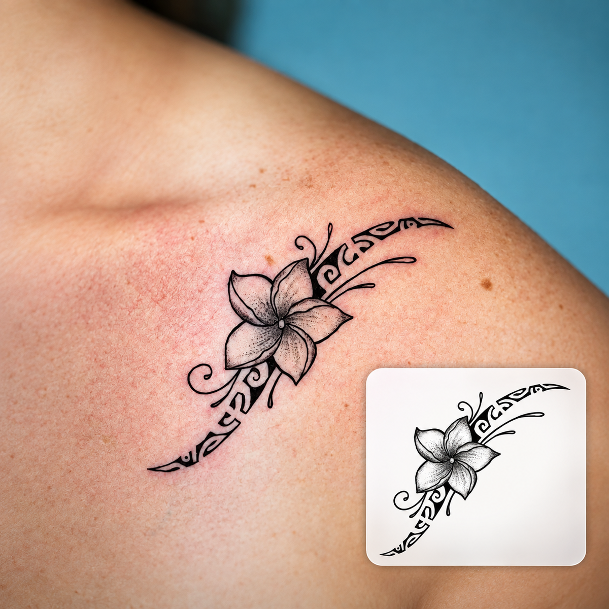 Ornamental Butterfly Temporary Tattoo