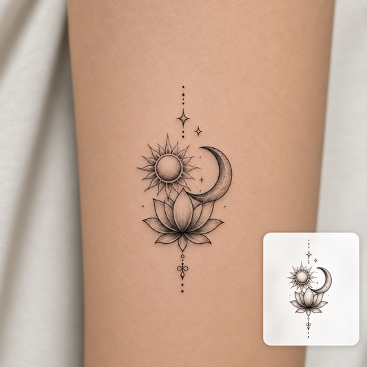 Moonflower Temporary Tattoo