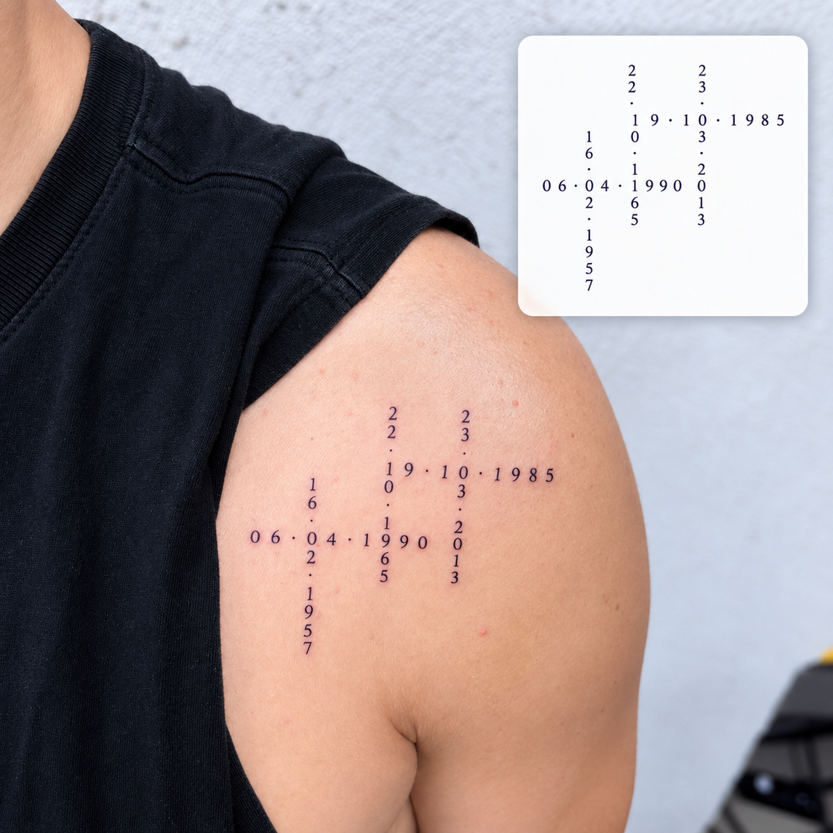Circle Ornament Temporary Tattoo