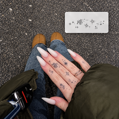 Tiny Finger Icons Temporary Tattoo Set