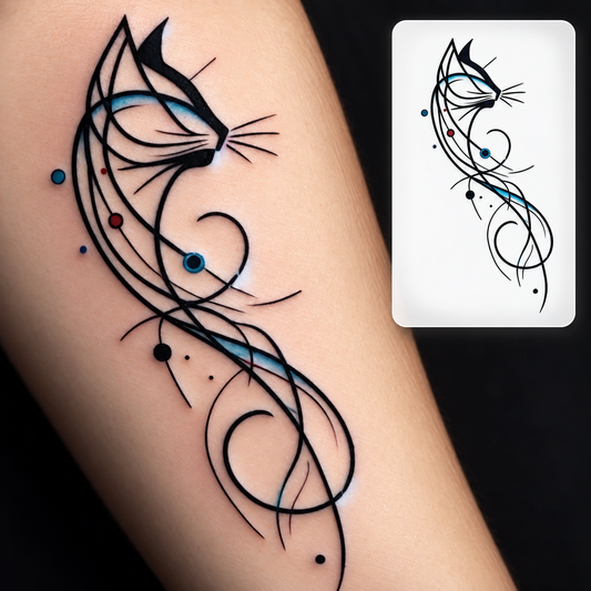 Tribal Dragon Temporary Tattoo