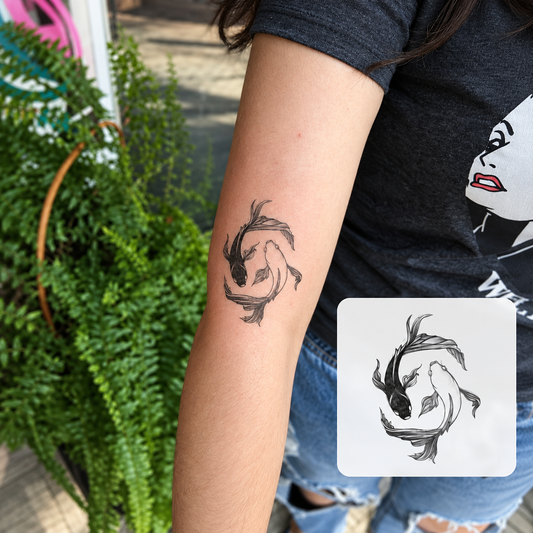Swirling Dragon Temporary Tattoo