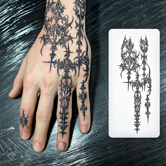 Ornamental Hand Temporary Tattoo