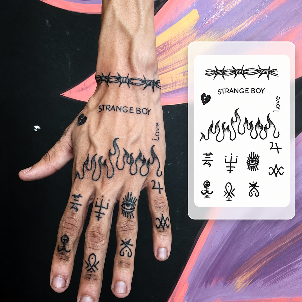Portrait Tattoo Temporary Tattoo