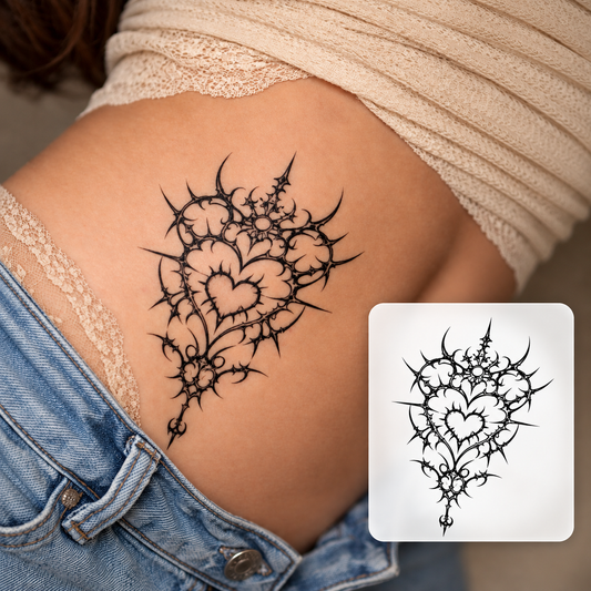 Thorny Heart Temporary Tattoo