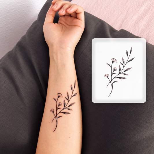 Botanical Hand Temporary Tattoo