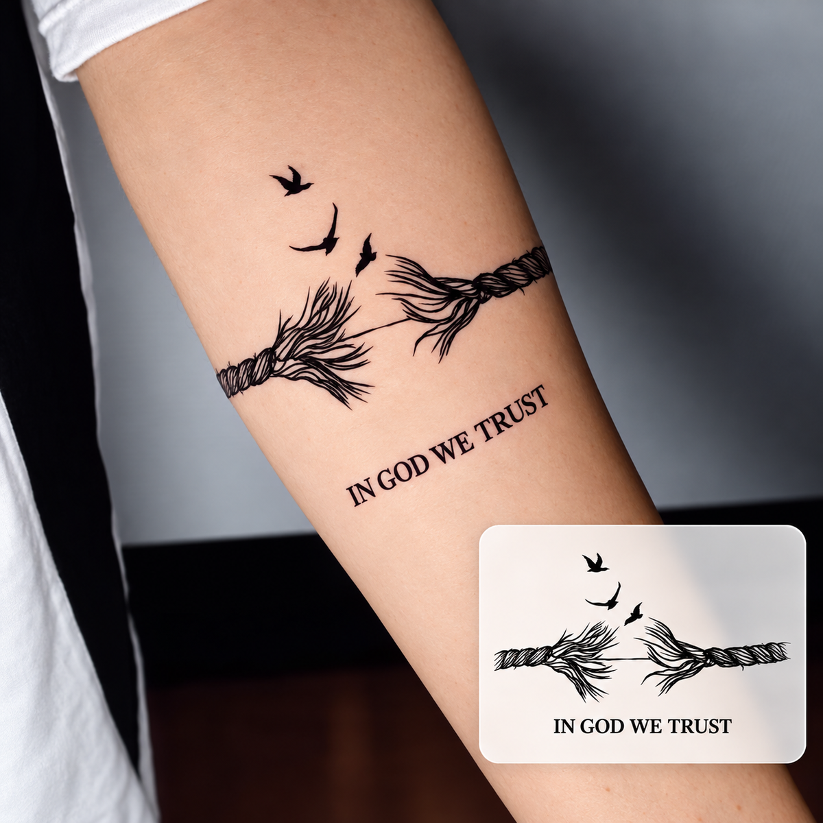 Branch Quote Temporary Tattoo