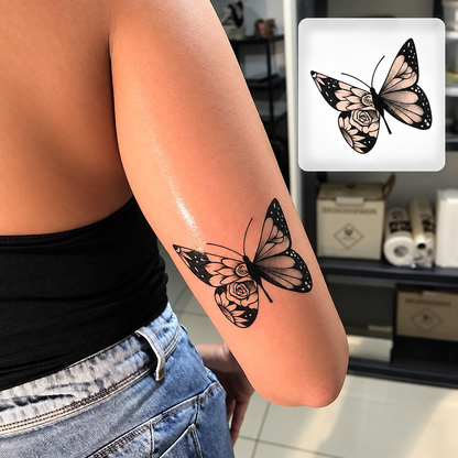 Flower Bouquet Temporary Tattoo
