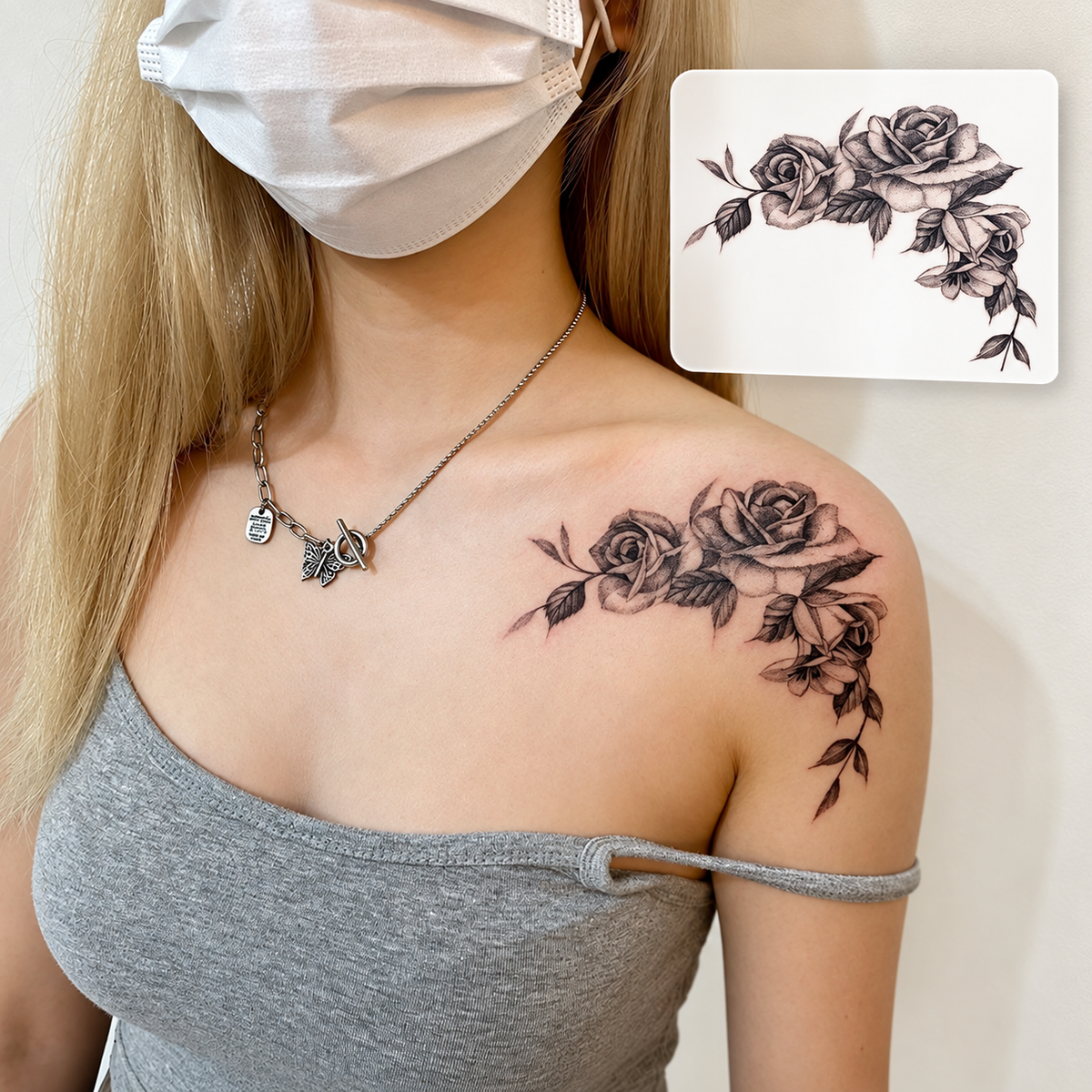 Floral Swirl Temporary Tattoo