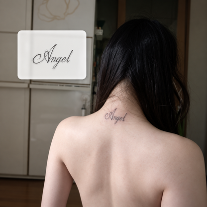 Minimal Back Script Temporary Tattoo