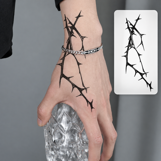 Thorny Branch Hand Temporary Tattoo