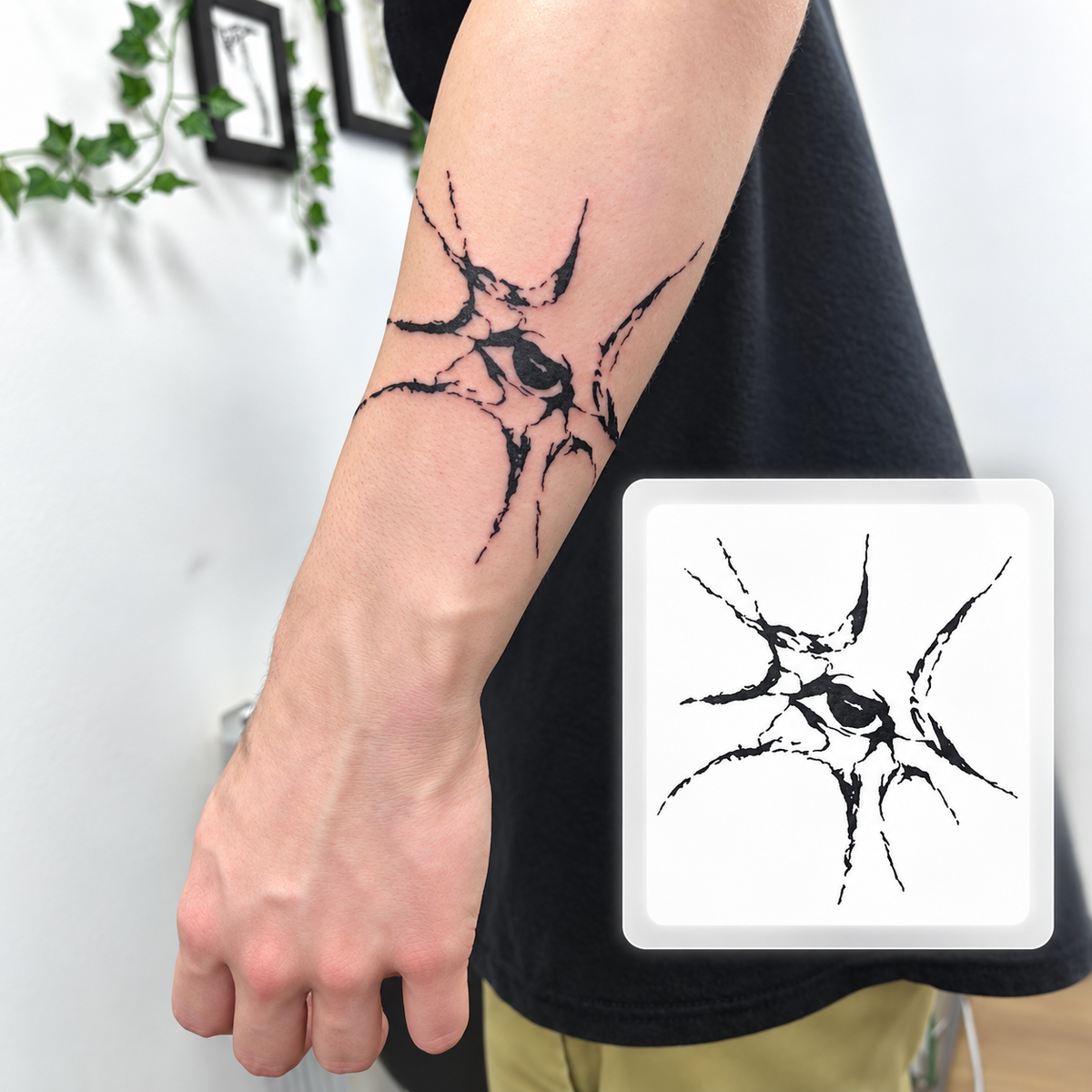 Ornamental Floral Hand Temporary Tattoo