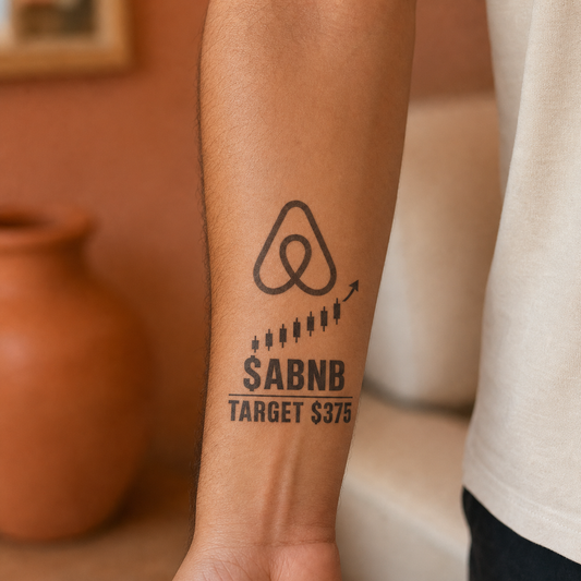 Airbnb Investor Temporary Tattoo | ABNB Stock Fan Gift
