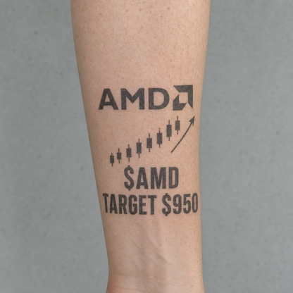 AMD Investor Temporary Tattoo – Tech Fan Gift