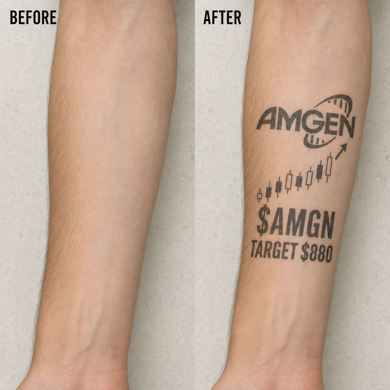 Amgen AMGN Investor Temporary Tattoo
