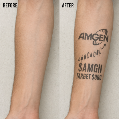 Amgen AMGN Investor Temporary Tattoo