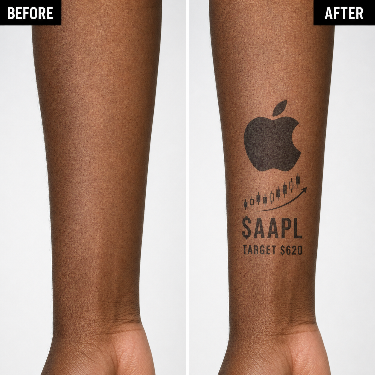 Apple AAPL Investor Temporary Tattoo